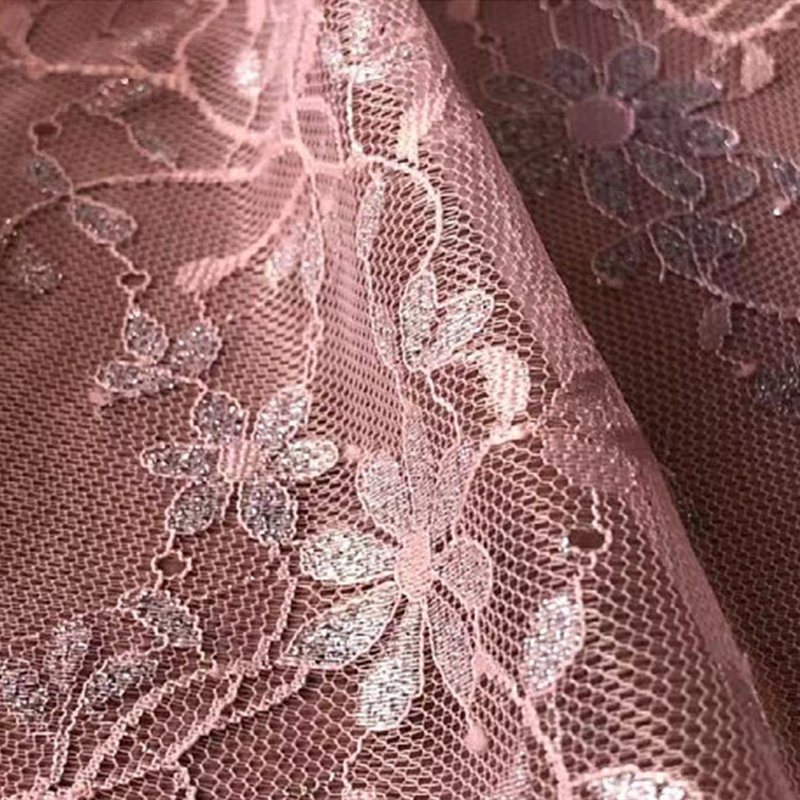 Lace Fabric Lurex Dress Nylon Warp Knit for Women's Wear Wholesale Sup 5